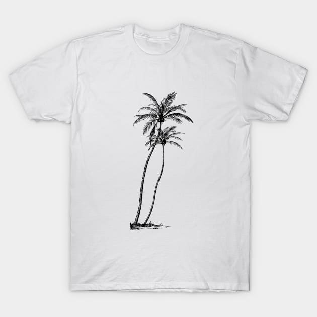 Palm Trees T-Shirt by linesdesigns